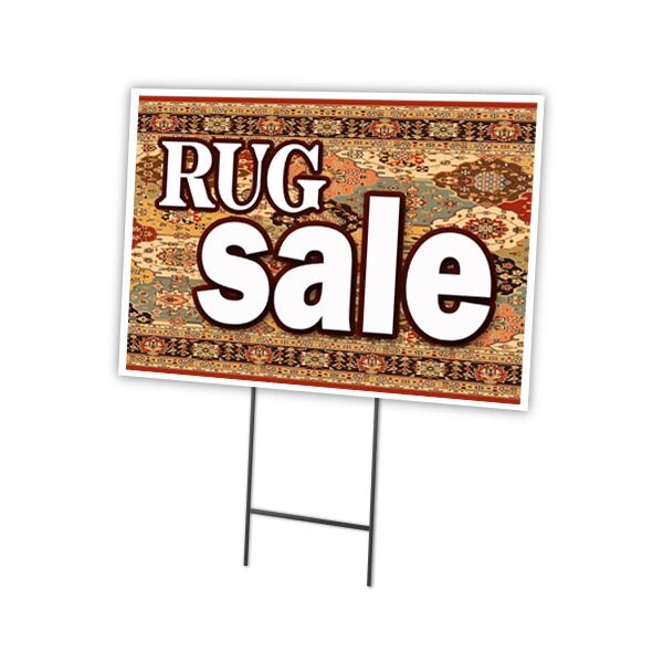 Signmission Rug Sale Yard Sign & Stake outdoor plastic coroplast window, C-1824-DS-Rug Sale C-1824-DS-Rug Sale - main